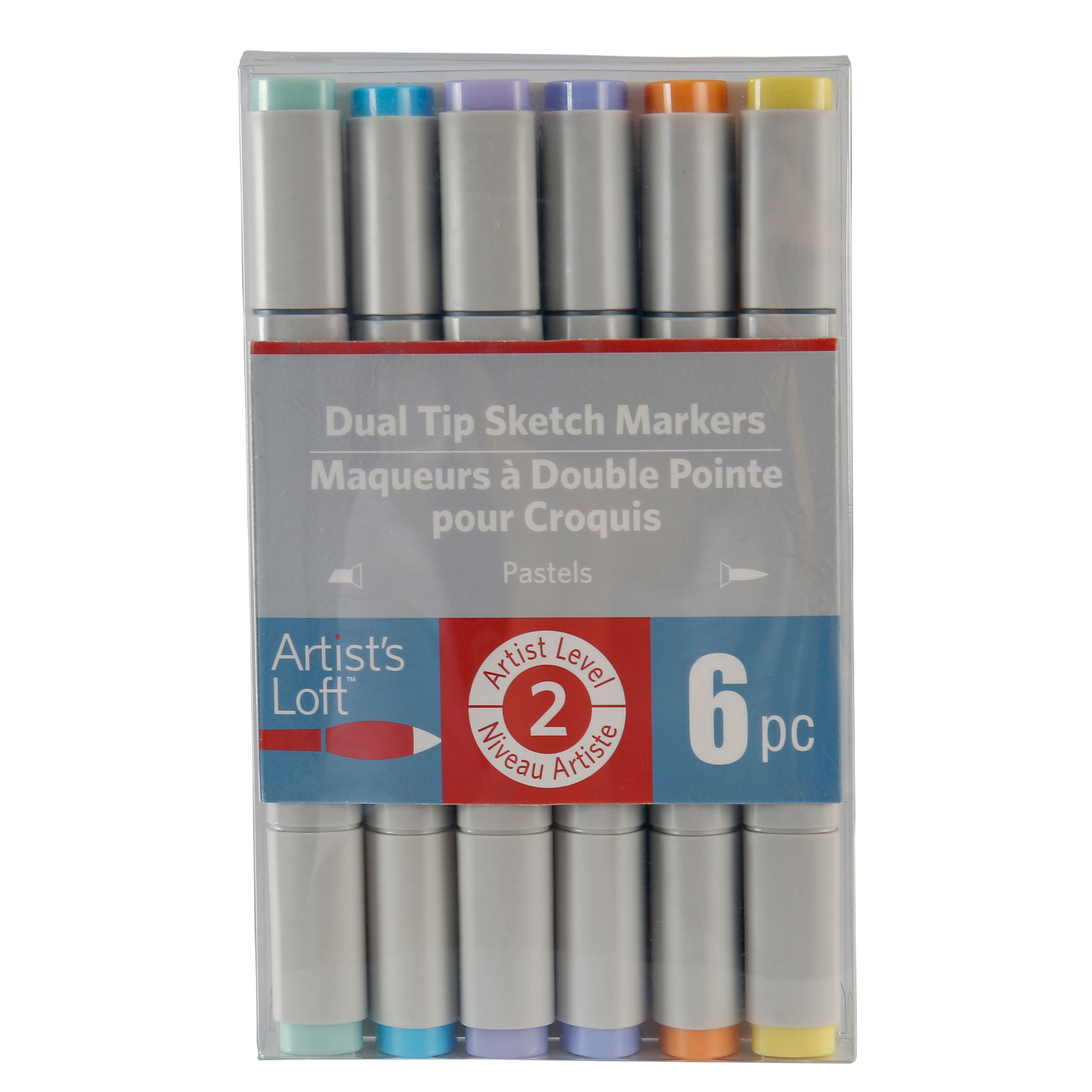 Pastel Level 2 Dual Tip Sketch Marker Set by Artist's Loft™ 